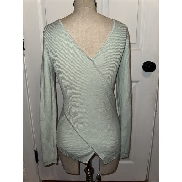 Lululemon Wrap It Back Sweater Sea Breeze Size 6 Cashlu Long Sleeve Mint Green - Picture 2 of 7